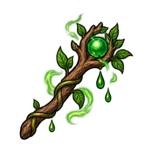 Cajado natural de esmeralda · Druida