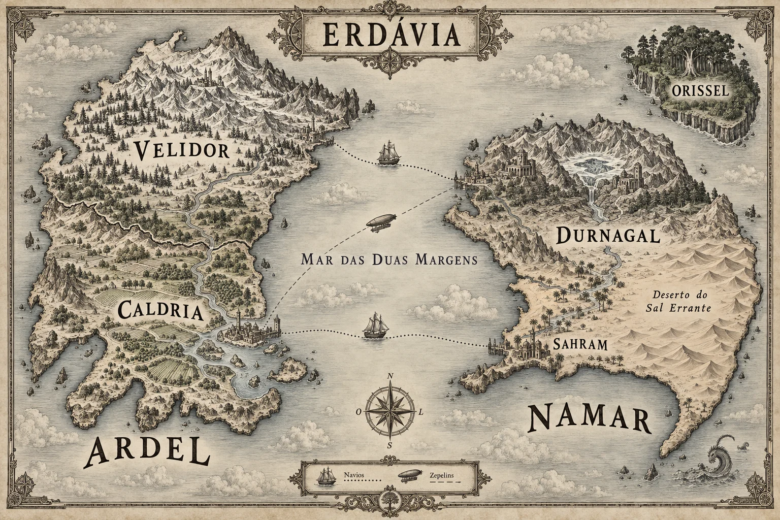 Carta ilustrada de Erdávia