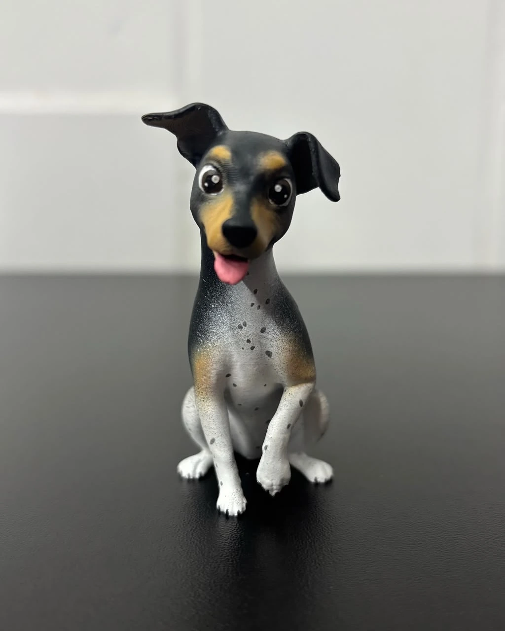 Miniatura 3D da cadela Pomada criada a partir da fotografia de referência.